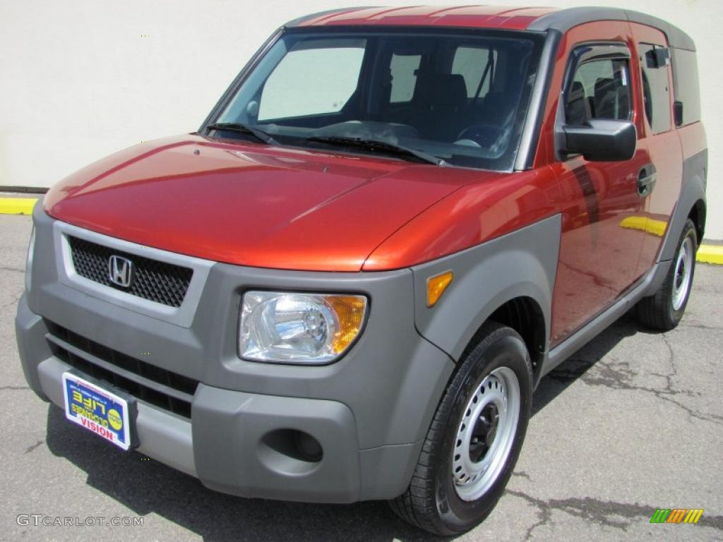 2004 Element LX AWD - Sunset Orange Pearl / Black photo #1