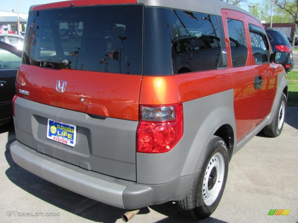 2004 Element LX AWD - Sunset Orange Pearl / Black photo #9