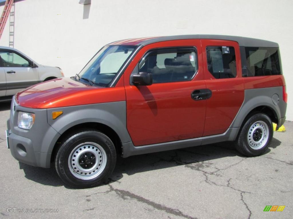2004 Element LX AWD - Sunset Orange Pearl / Black photo #11