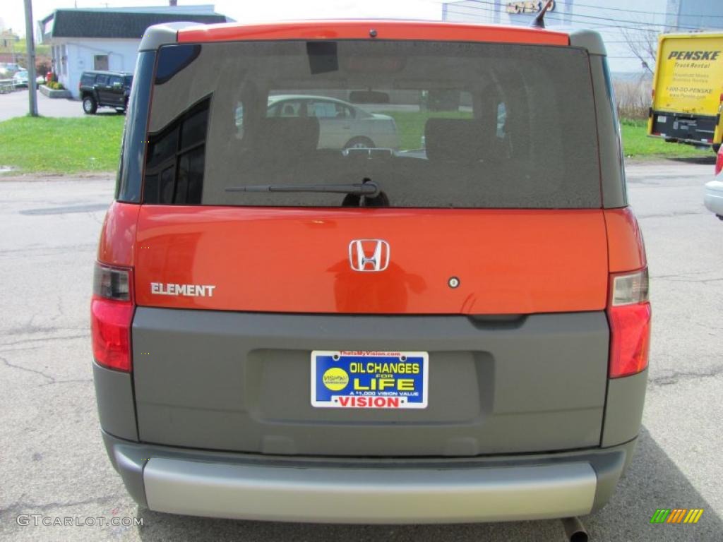 2004 Element LX AWD - Sunset Orange Pearl / Black photo #13