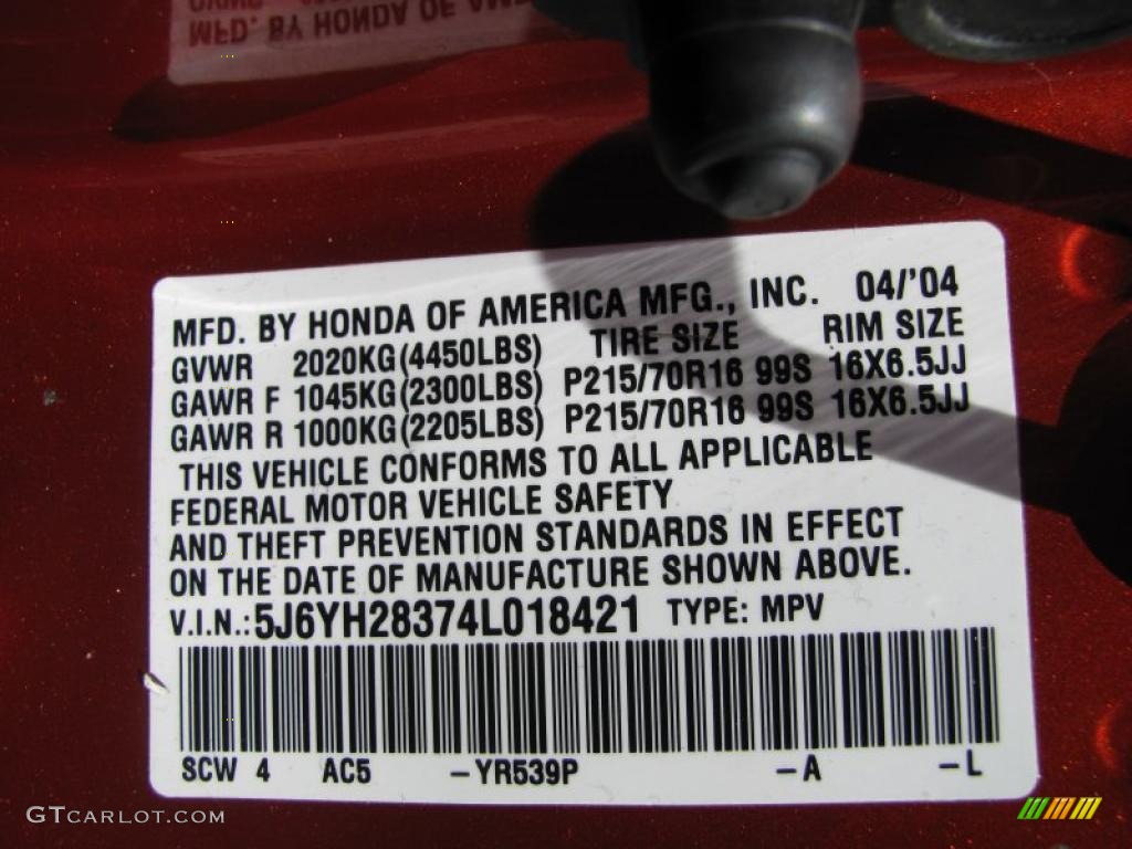 2004 Element LX AWD - Sunset Orange Pearl / Black photo #22