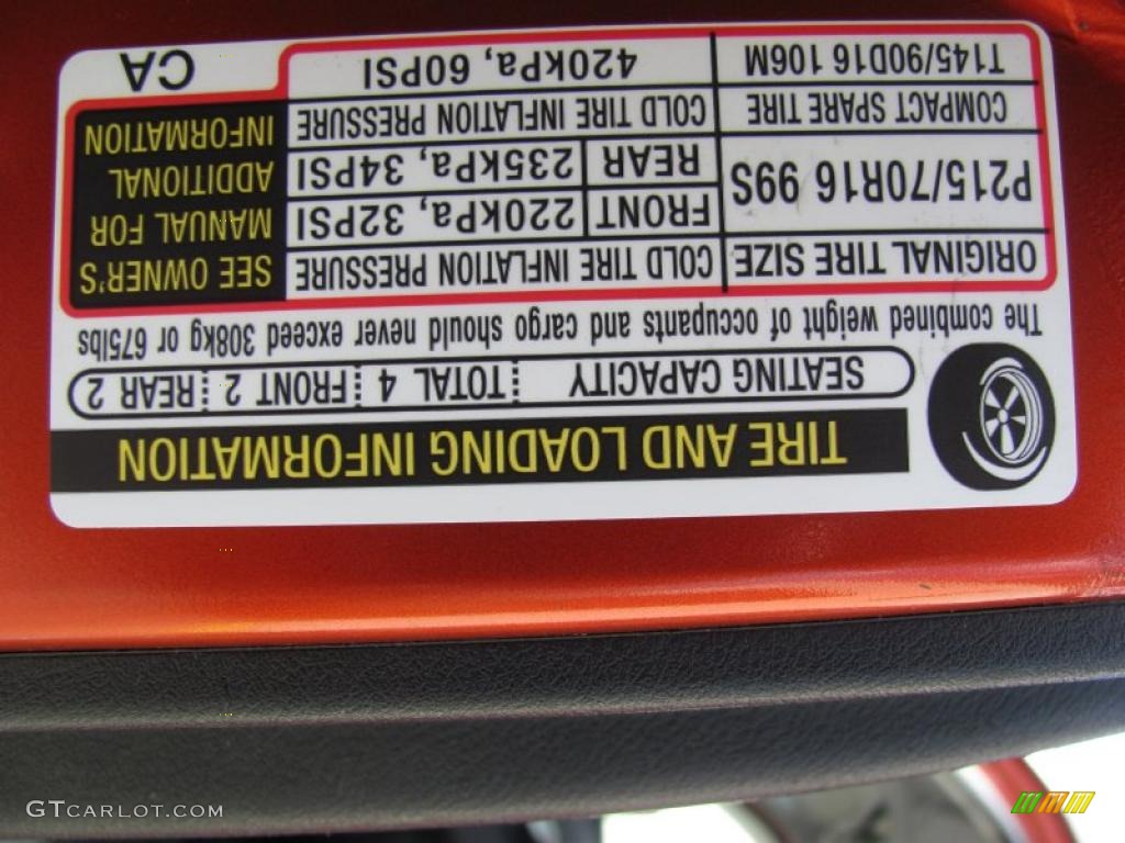 2004 Element LX AWD - Sunset Orange Pearl / Black photo #23