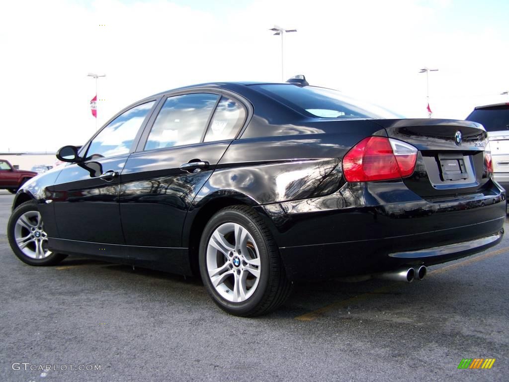 2008 3 Series 328i Sedan - Jet Black / Gray photo #5