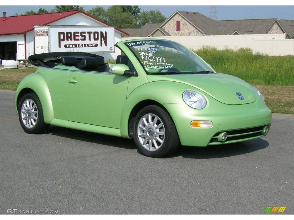 2005 New Beetle GLS Convertible - Cyber Green Metallic / Black photo #5