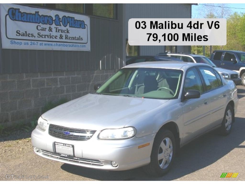 2003 Malibu Sedan - Galaxy Silver Metallic / Gray photo #1