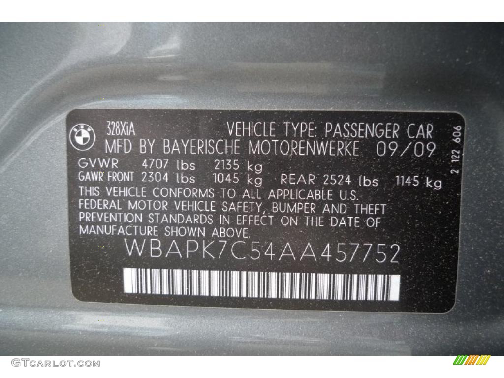 2010 3 Series 328i xDrive Sedan - Space Gray Metallic / Black photo #50
