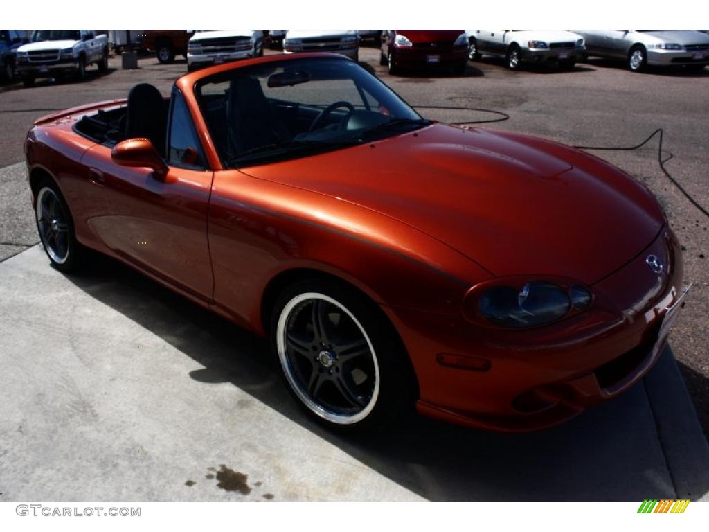 2005 MX-5 Miata MAZDASPEED Grand Touring Roadster - Lava Orange Mica / Black photo #3
