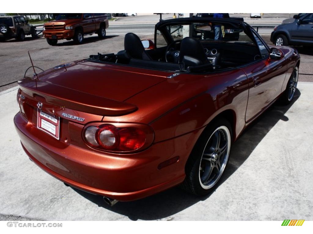 2005 MX-5 Miata MAZDASPEED Grand Touring Roadster - Lava Orange Mica / Black photo #4