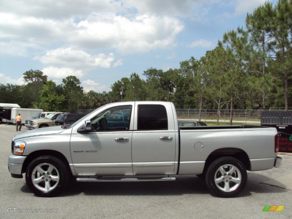 2006 Ram 1500 SLT Quad Cab - Bright Silver Metallic / Medium Slate Gray photo #2