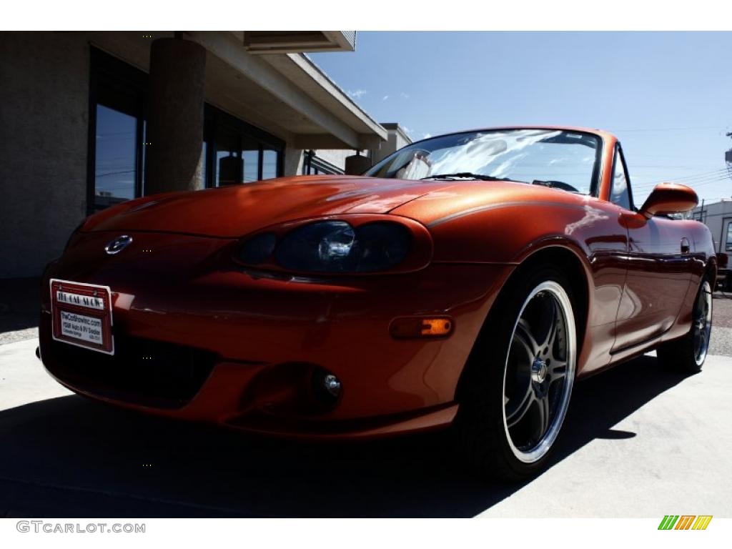 2005 MX-5 Miata MAZDASPEED Grand Touring Roadster - Lava Orange Mica / Black photo #16
