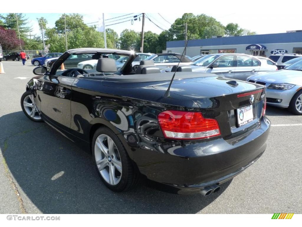 2008 1 Series 128i Convertible - Black Sapphire Metallic / Black photo #2