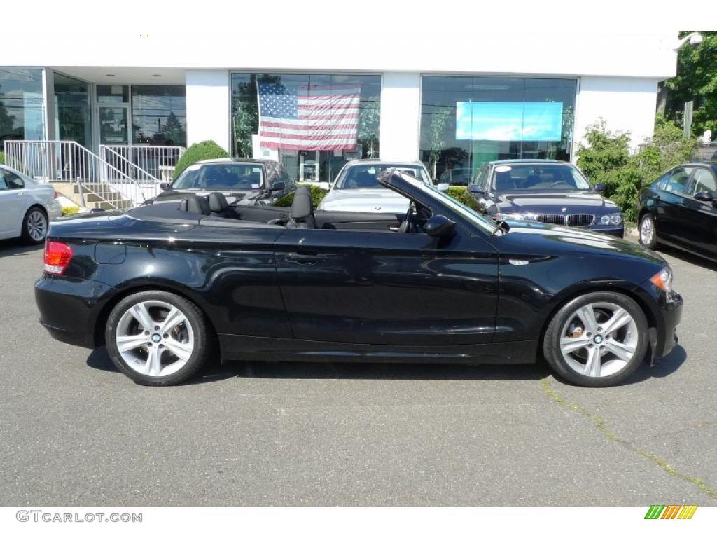 2008 1 Series 128i Convertible - Black Sapphire Metallic / Black photo #5