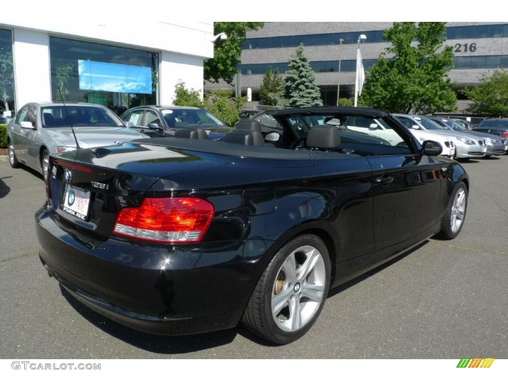 2008 1 Series 128i Convertible - Black Sapphire Metallic / Black photo #7