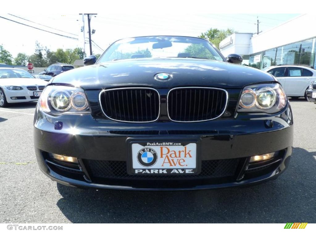 2008 1 Series 128i Convertible - Black Sapphire Metallic / Black photo #10