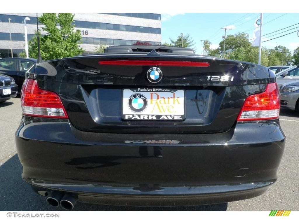 2008 1 Series 128i Convertible - Black Sapphire Metallic / Black photo #12