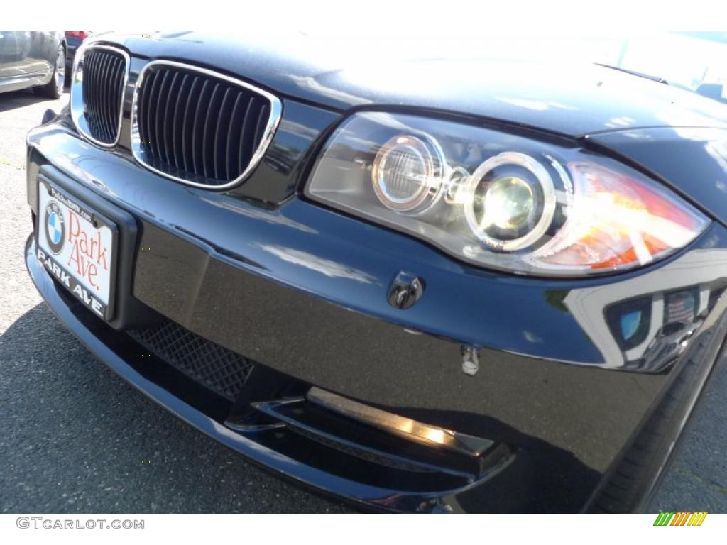 2008 1 Series 128i Convertible - Black Sapphire Metallic / Black photo #13
