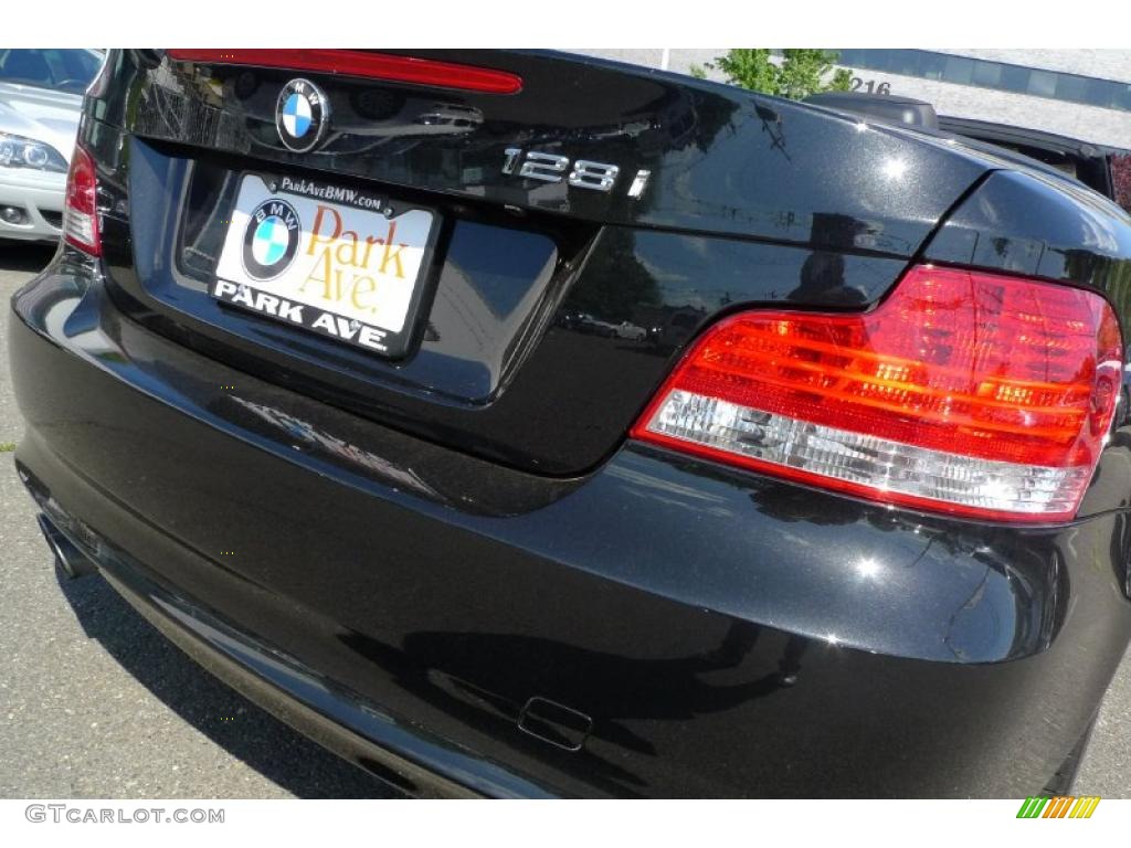 2008 1 Series 128i Convertible - Black Sapphire Metallic / Black photo #14