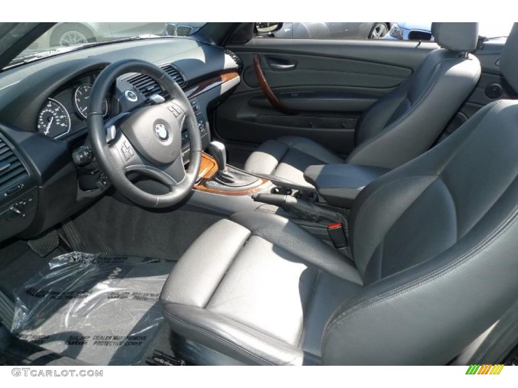 2008 1 Series 128i Convertible - Black Sapphire Metallic / Black photo #23