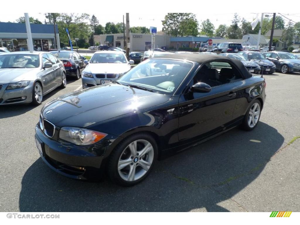 2008 1 Series 128i Convertible - Black Sapphire Metallic / Black photo #44