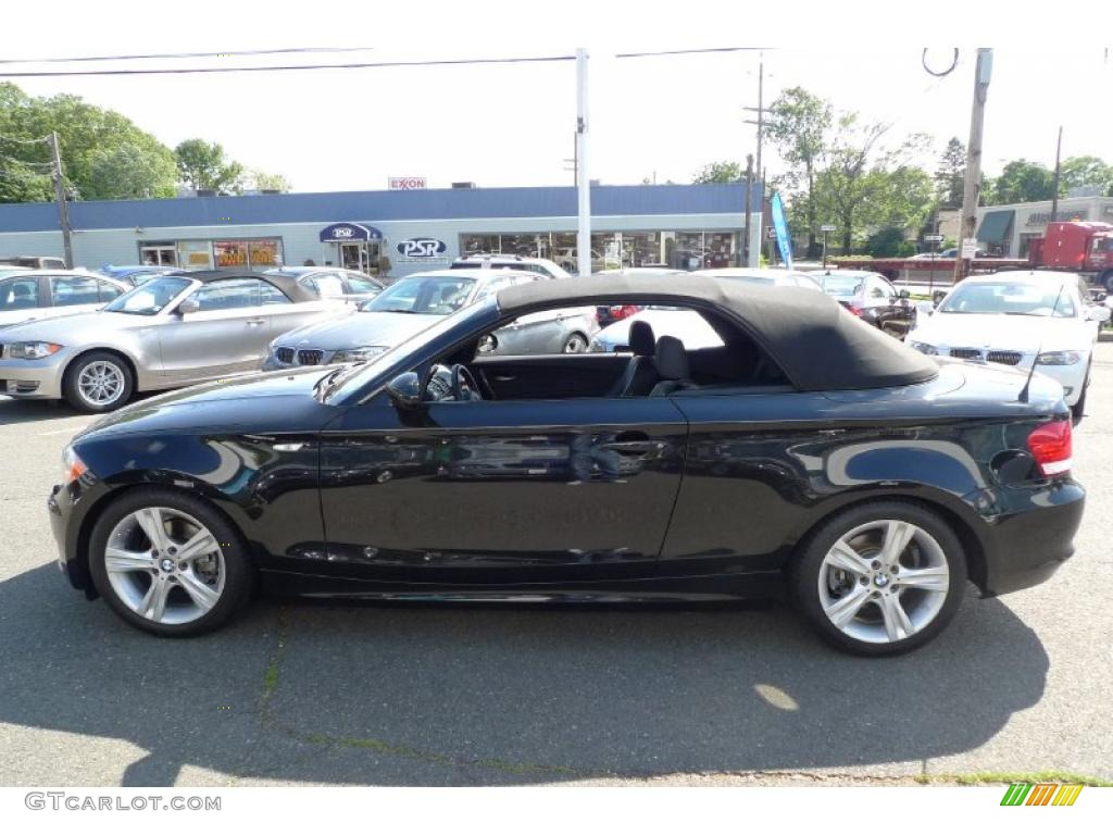 2008 1 Series 128i Convertible - Black Sapphire Metallic / Black photo #45