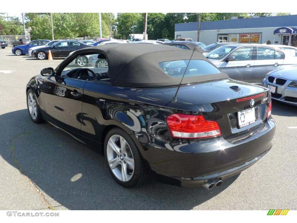 2008 1 Series 128i Convertible - Black Sapphire Metallic / Black photo #46