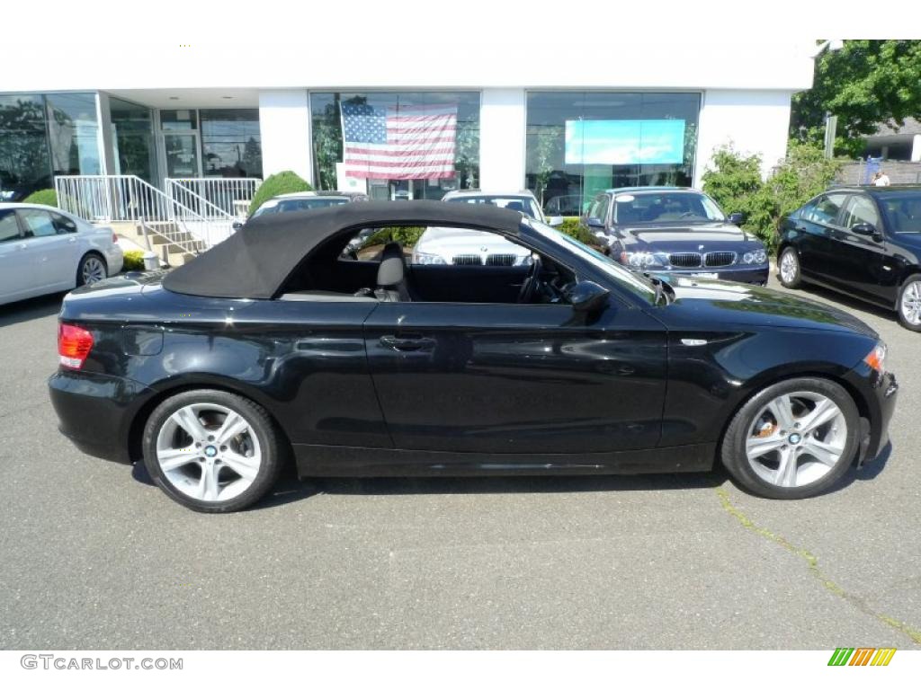 2008 1 Series 128i Convertible - Black Sapphire Metallic / Black photo #48