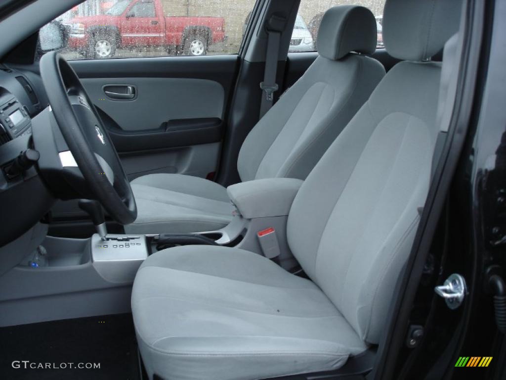 2009 Elantra GLS Sedan - Black Pearl / Gray photo #12