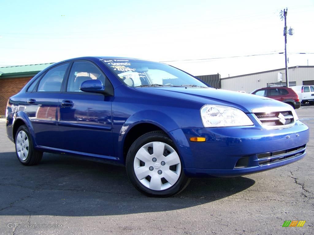 2007 Forenza Sedan - Cobalt Blue Metallic / Grey photo #5