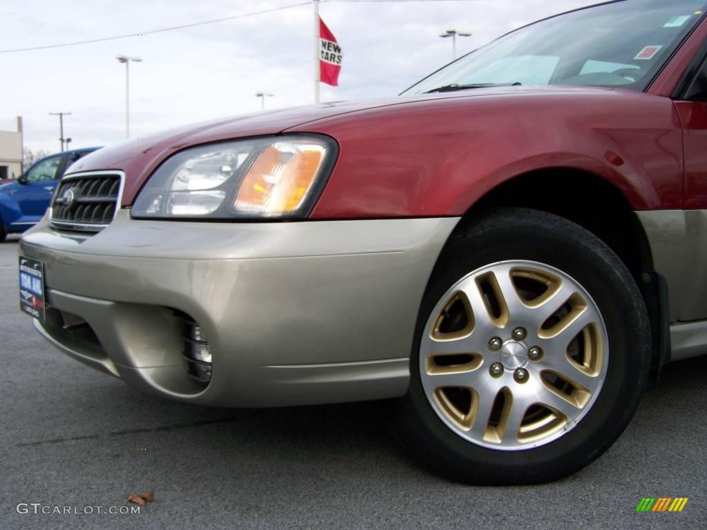 2003 Outback Limited Wagon - Regatta Red Pearl / Beige photo #2