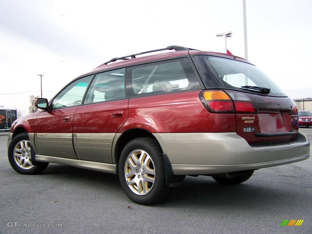 2003 Outback Limited Wagon - Regatta Red Pearl / Beige photo #5