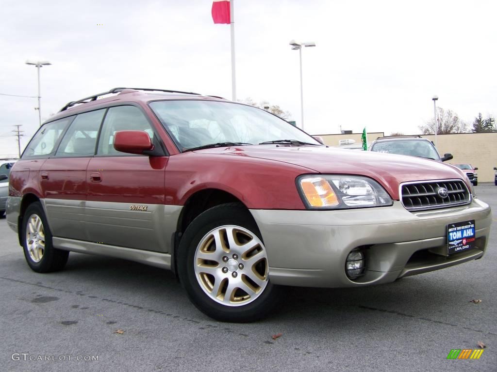 2003 Outback Limited Wagon - Regatta Red Pearl / Beige photo #7