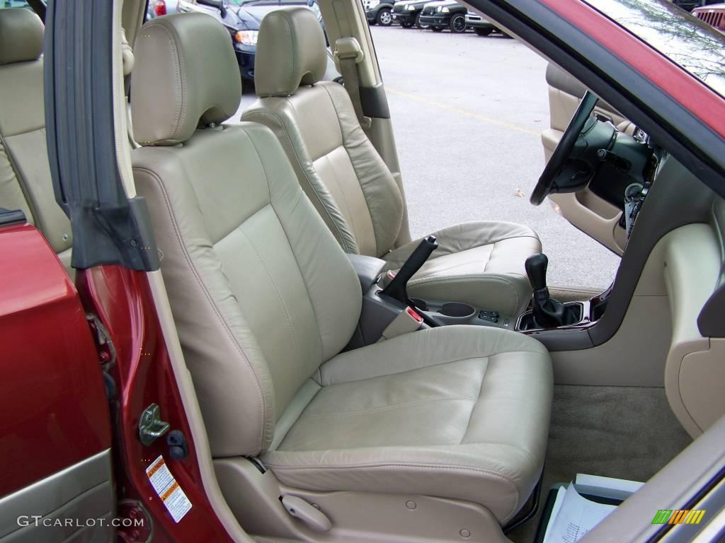 2003 Outback Limited Wagon - Regatta Red Pearl / Beige photo #12