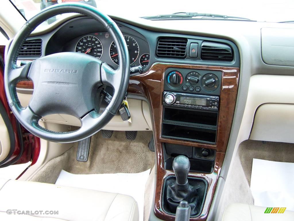2003 Outback Limited Wagon - Regatta Red Pearl / Beige photo #15