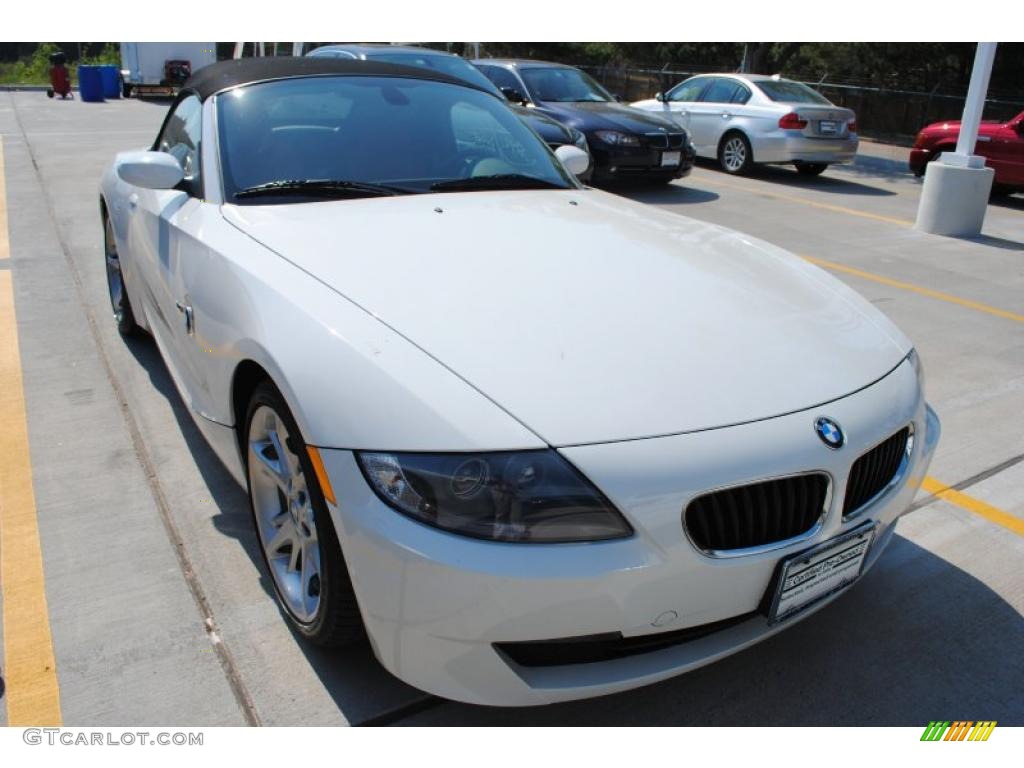 2008 Z4 3.0i Roadster - Alpine White / Dream Red photo #5