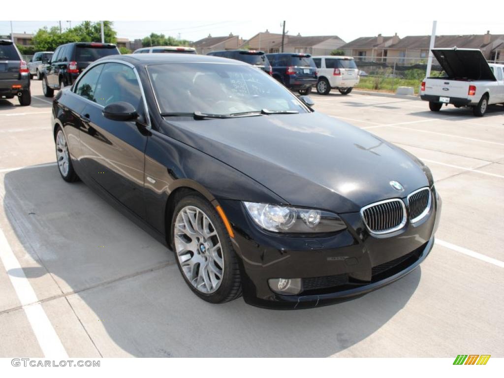 2008 3 Series 328i Convertible - Jet Black / Coral Red/Black photo #4