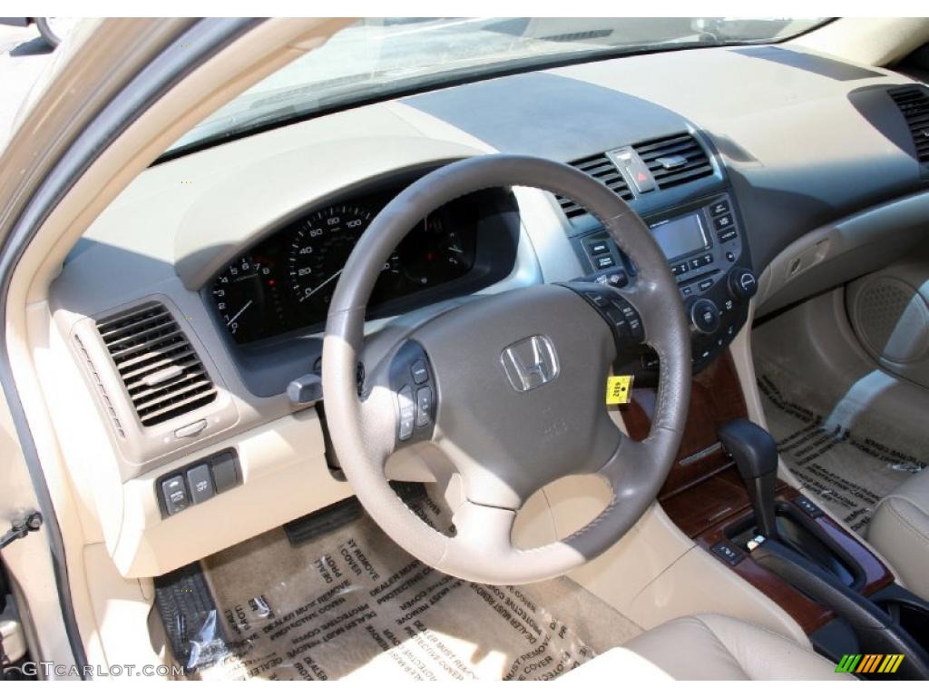 2007 Accord EX-L V6 Sedan - Desert Mist Metallic / Ivory photo #11
