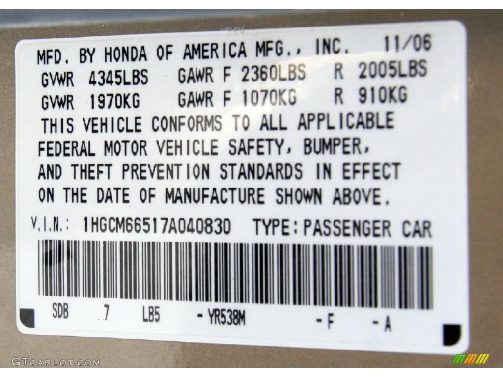 2007 Accord EX-L V6 Sedan - Desert Mist Metallic / Ivory photo #27