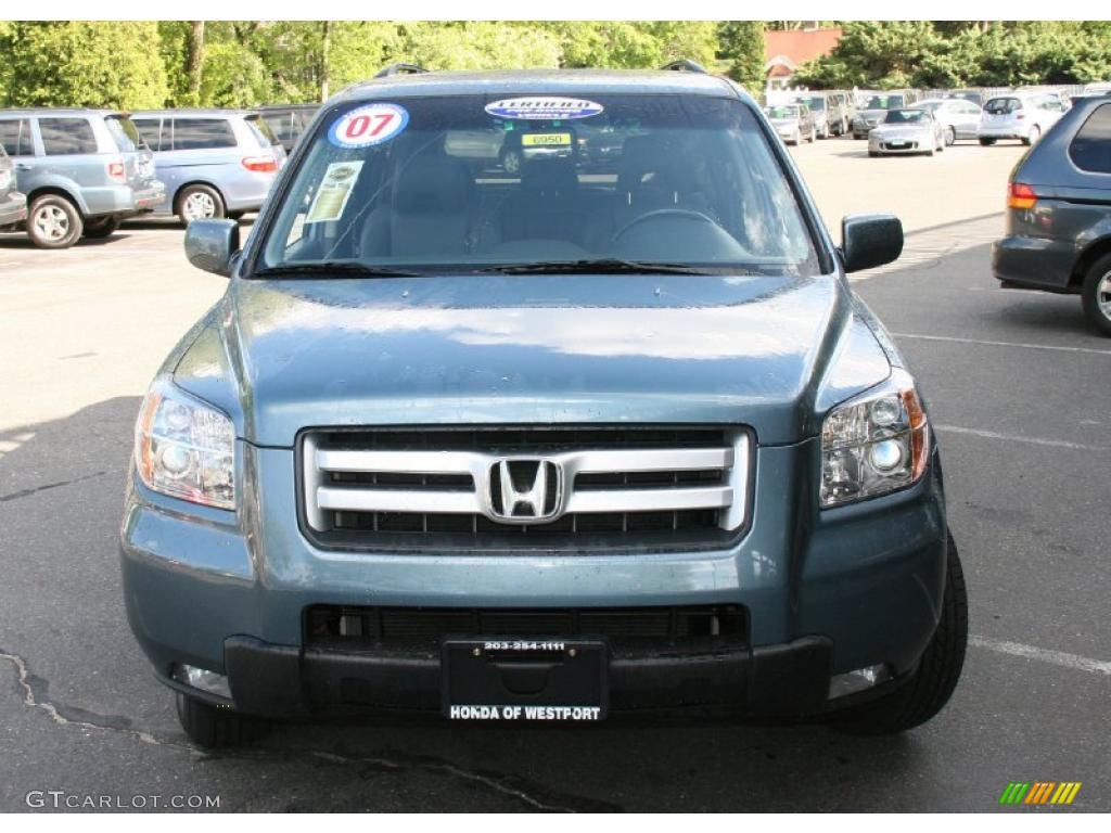 2007 Pilot EX-L 4WD - Steel Blue Metallic / Gray photo #2