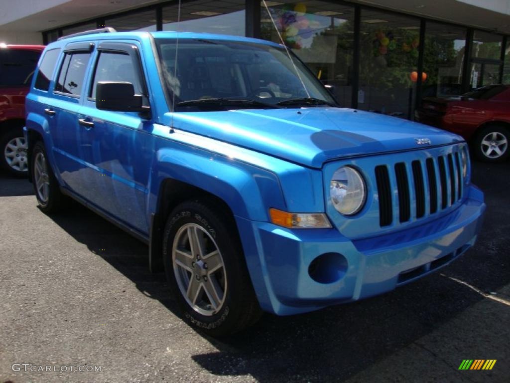 2008 Patriot Sport 4x4 - Surf Blue Pearl / Dark Slate Gray photo #4