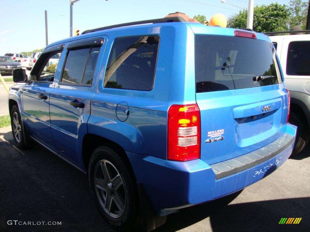 2008 Patriot Sport 4x4 - Surf Blue Pearl / Dark Slate Gray photo #8