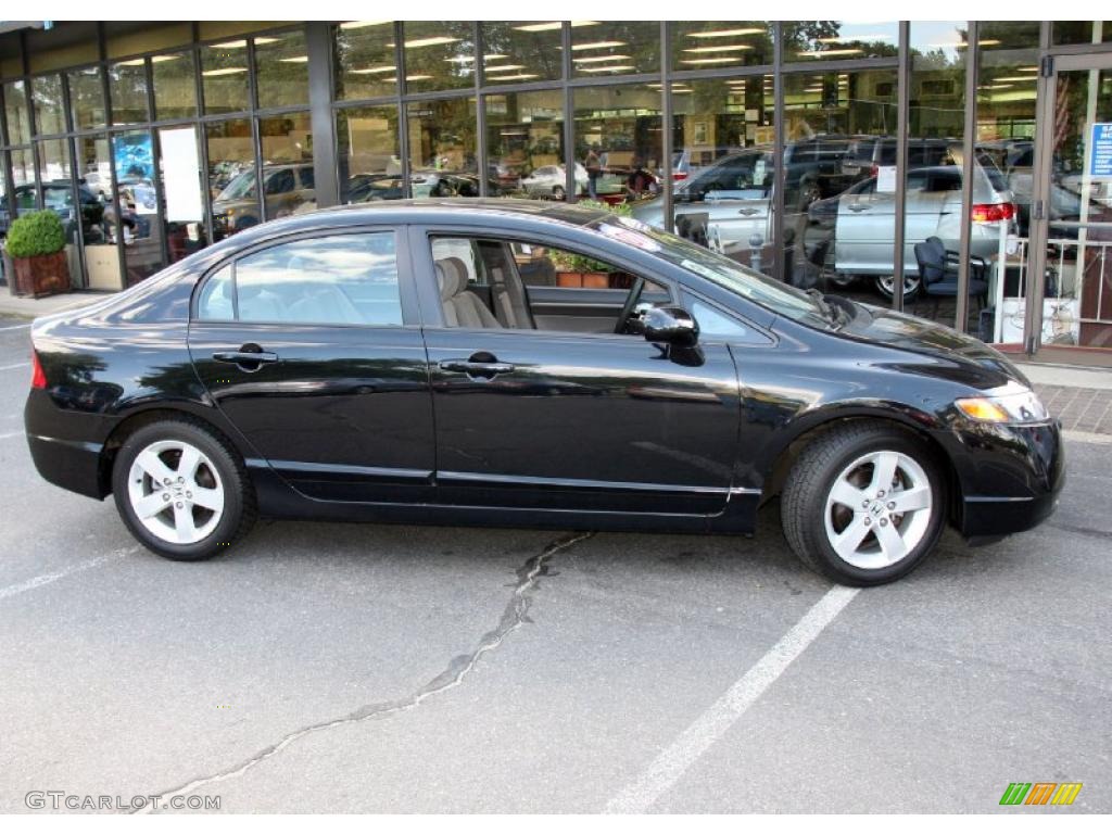 2007 Civic EX Sedan - Nighthawk Black Pearl / Gray photo #4