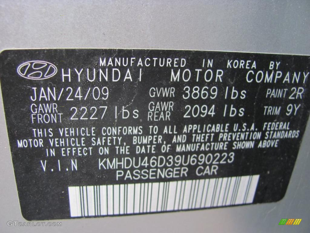 2009 Elantra GLS Sedan - Quicksilver / Gray photo #25