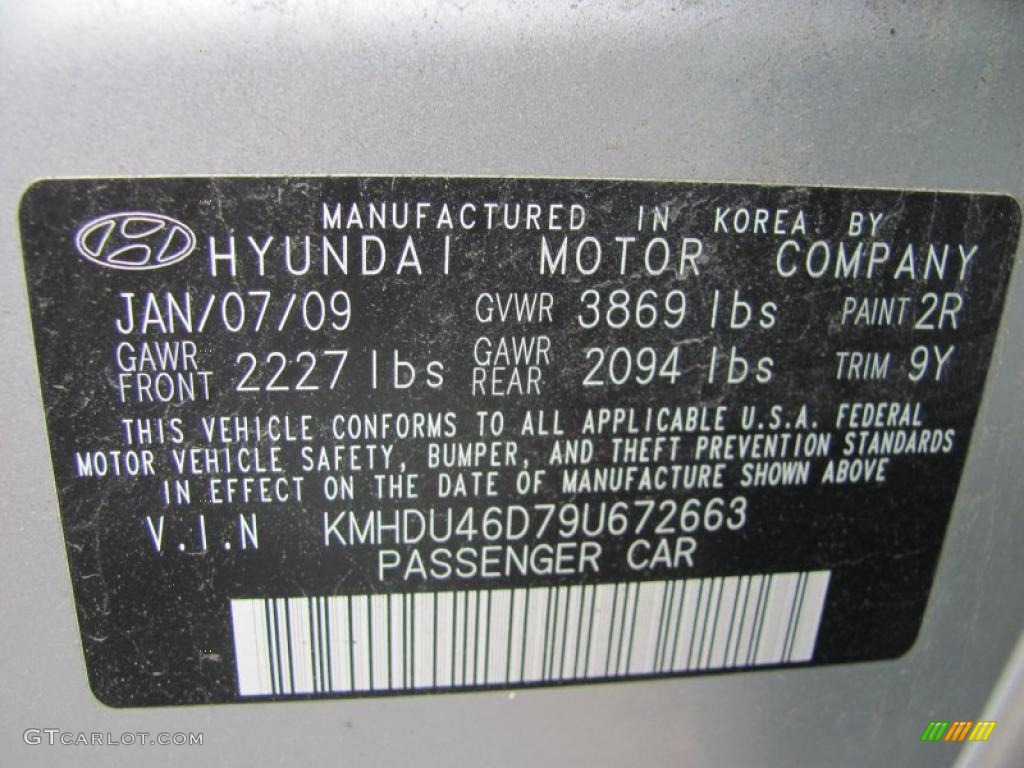 2009 Elantra GLS Sedan - Quicksilver / Gray photo #26