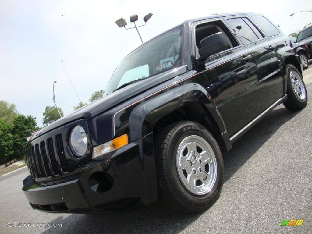 2008 Patriot Sport 4x4 - Brilliant Black Crystal Pearl / Dark Slate Gray photo #1