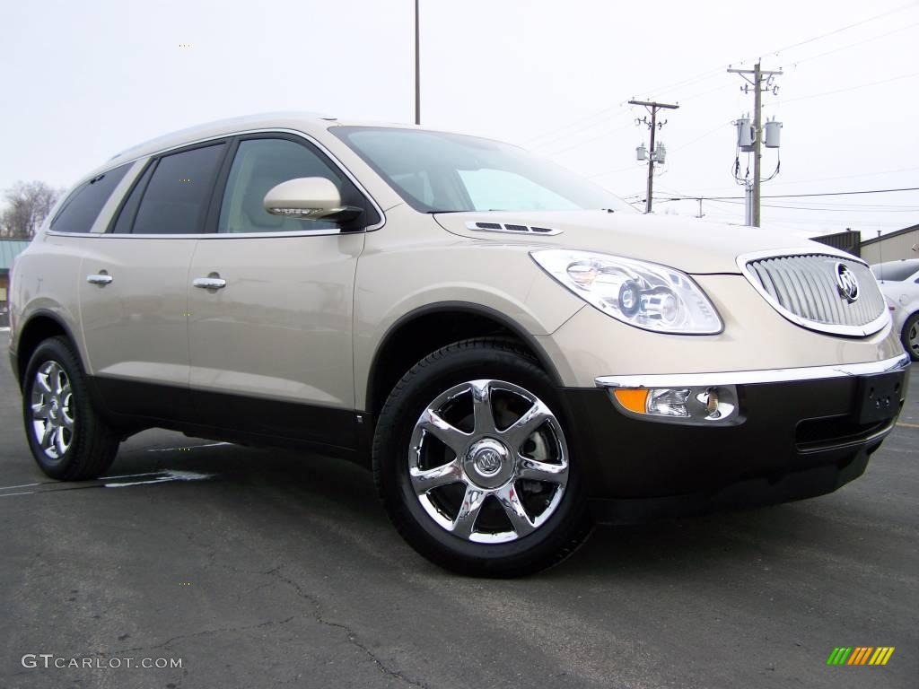 2008 Enclave CXL - Gold Mist Metallic / Cashmere/Cocoa photo #9