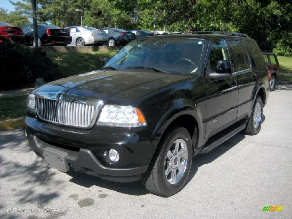 2003 Aviator Premium AWD - Black Clearcoat / Black/Light Parchment photo #7