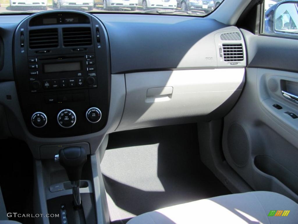 2008 Spectra EX Sedan - Deep Ocean Blue / Gray photo #12