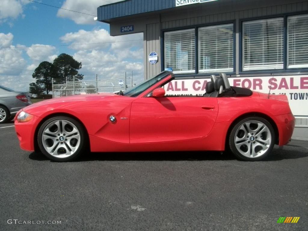 2003 Z4 3.0i Roadster - Bright Red / Black photo #2