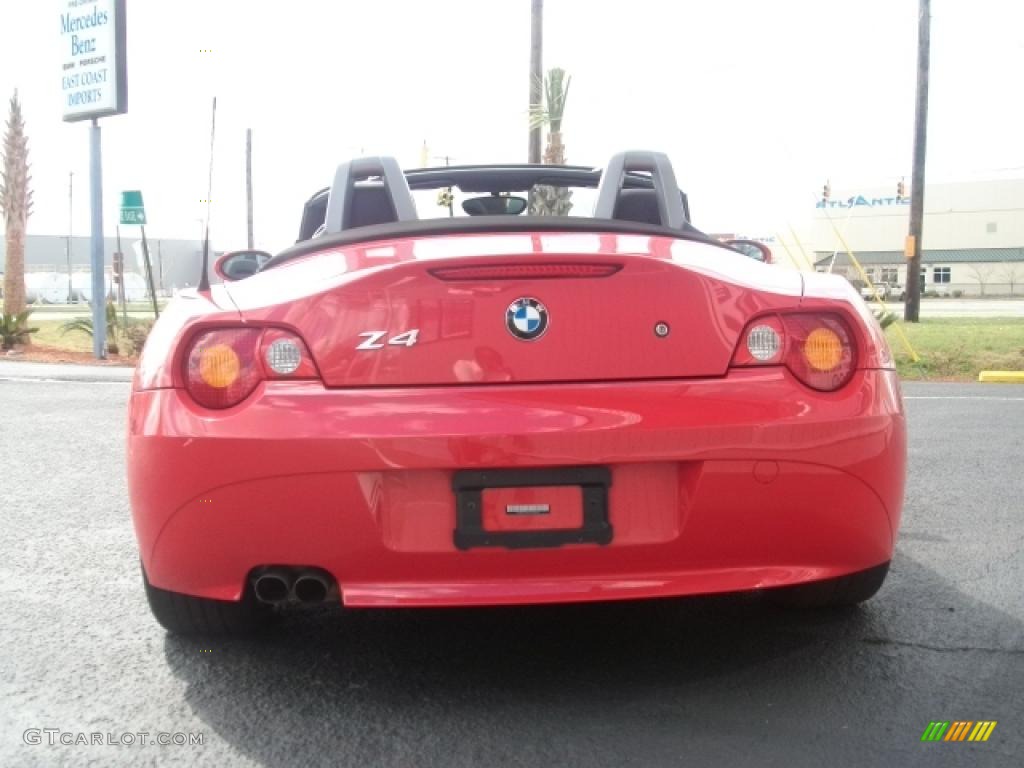 2003 Z4 3.0i Roadster - Bright Red / Black photo #4