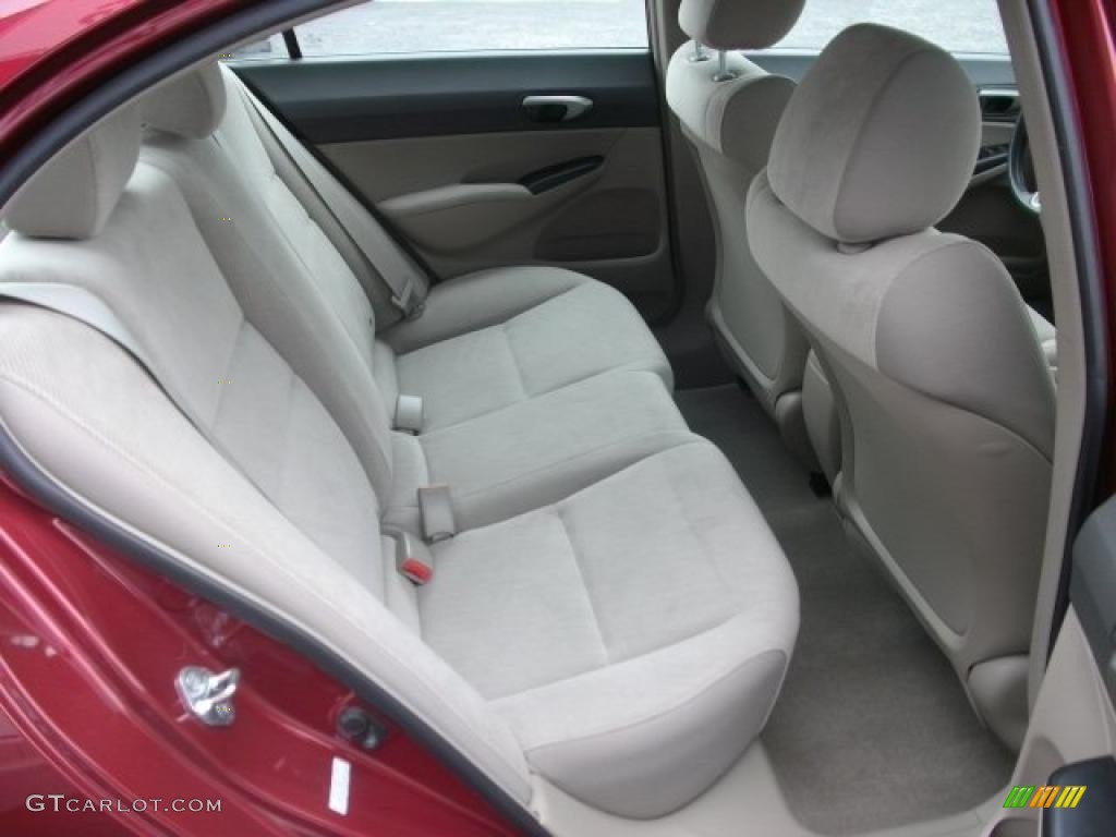 2009 Civic LX Sedan - Tango Red Pearl / Gray photo #14